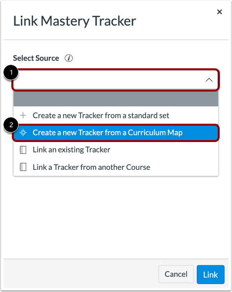Select Linking Option