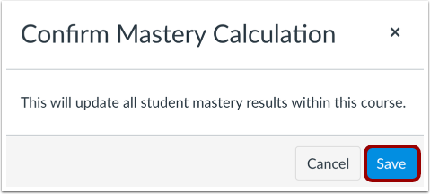 Confirm Calculation Changes
