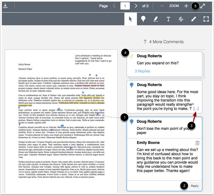 View Annotated Comments