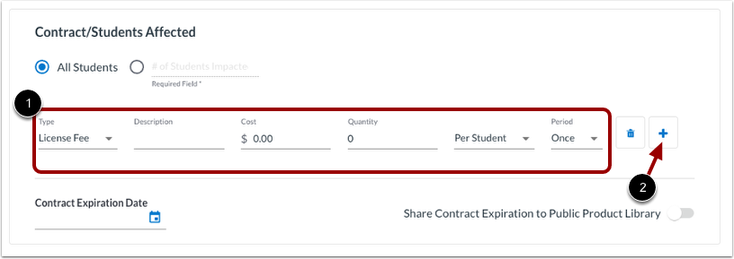 Add Cost Information