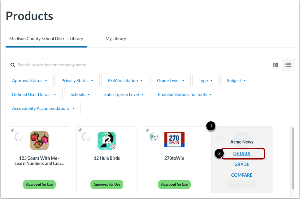 Open Grading from Grid View