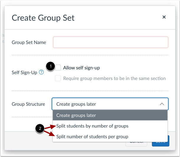 Create Group Set