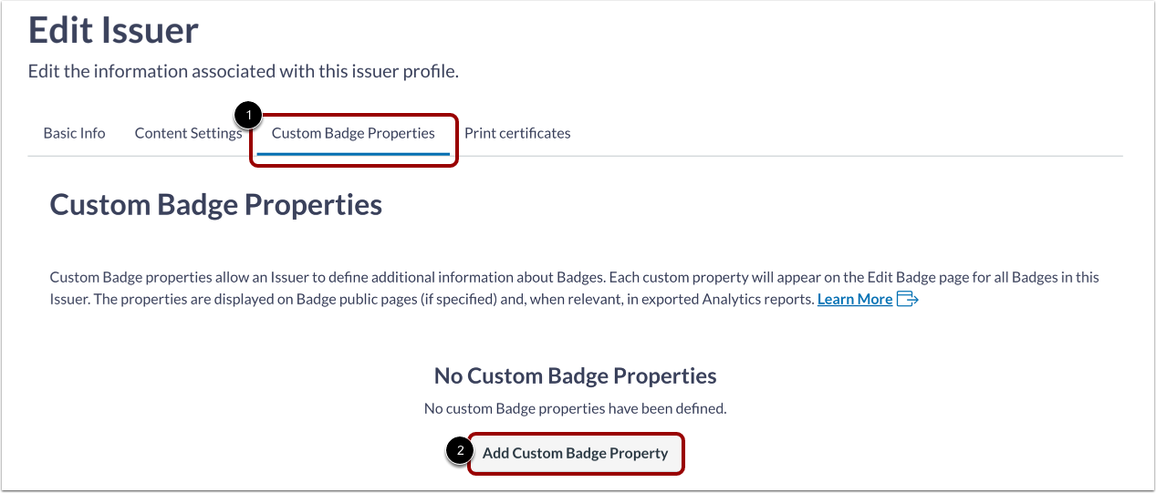 Add Custom Badge Property
