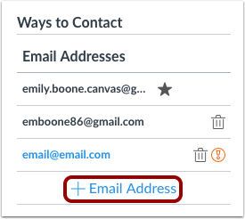 Add Email Address