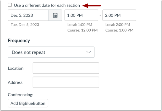 Use a Different Date