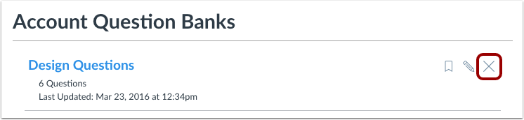 Delete Question Bank