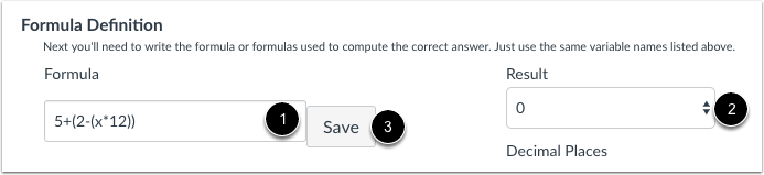 Set Formula Definitions