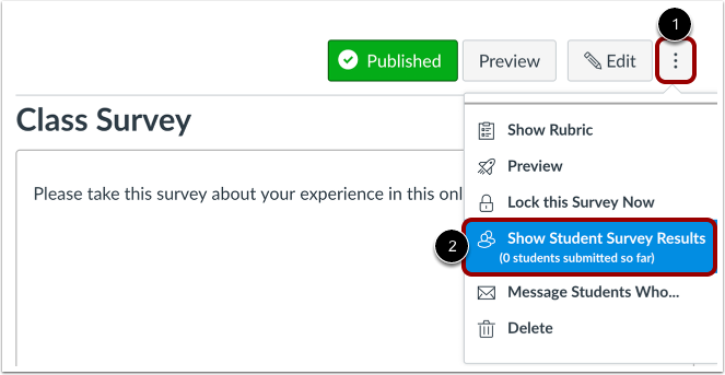 Show Student Survey Results