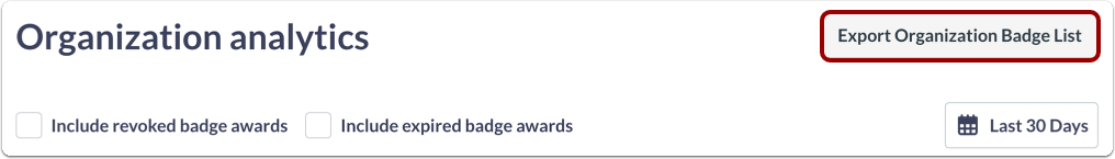 Export Organization Badge List