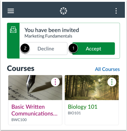 View Course Invitation
