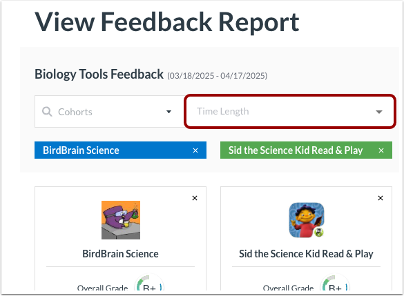 Filter Feedback by Time