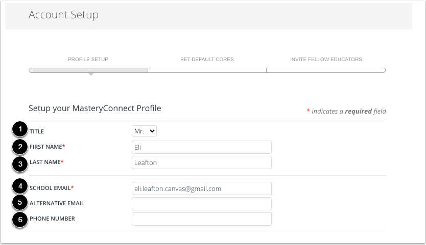Enter Account Details