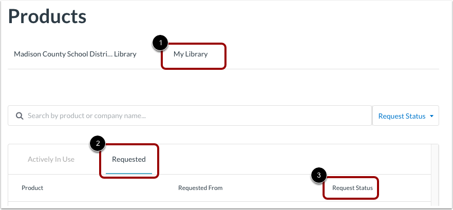 Track Product Rquest