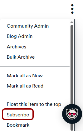 Subscribe to Page or Area