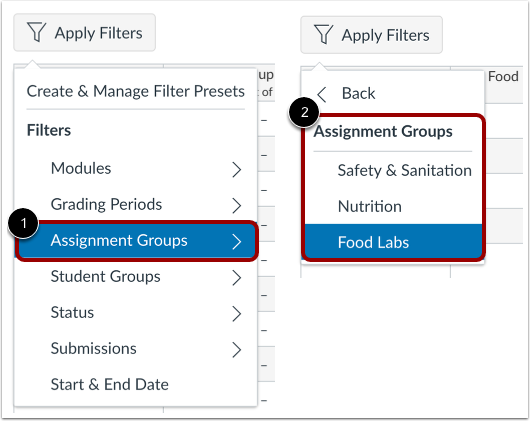 View Assignment Groups
