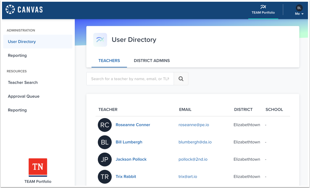 View Student Growth Portfolio