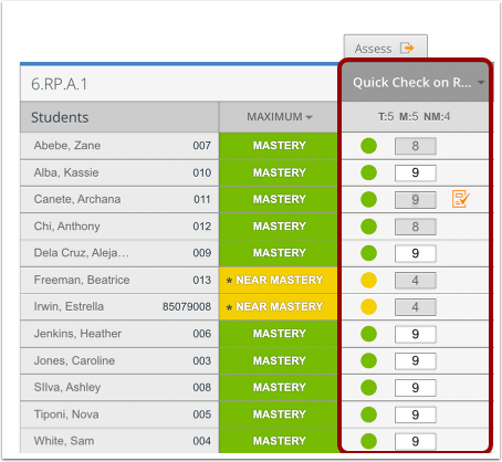 View Updated Assessment