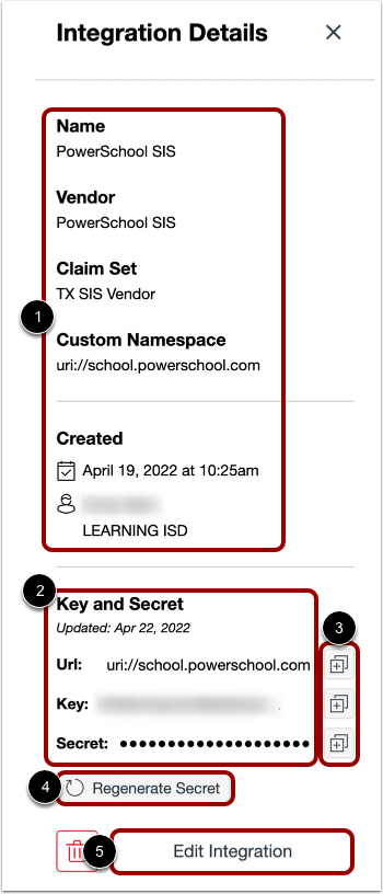 View Integration Details