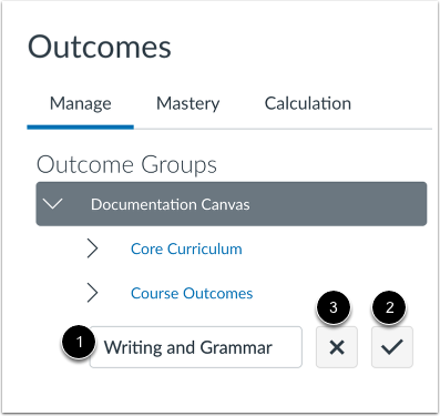 Create Outcome Group