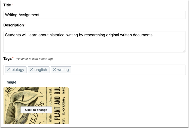 Edit Resource Details