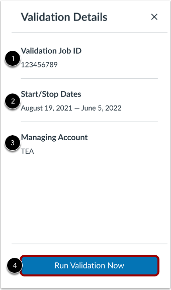 View Validation Details