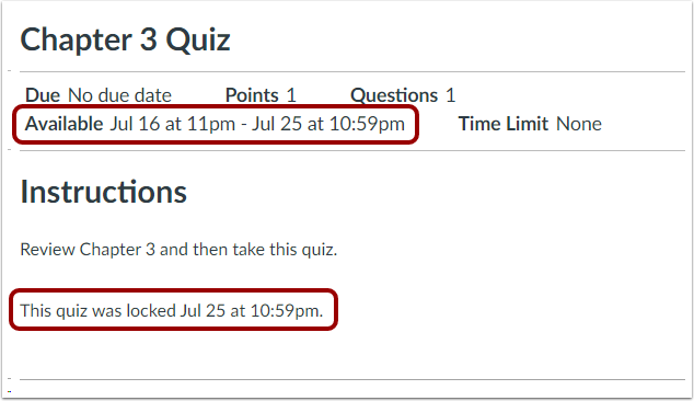 View Availability Dates