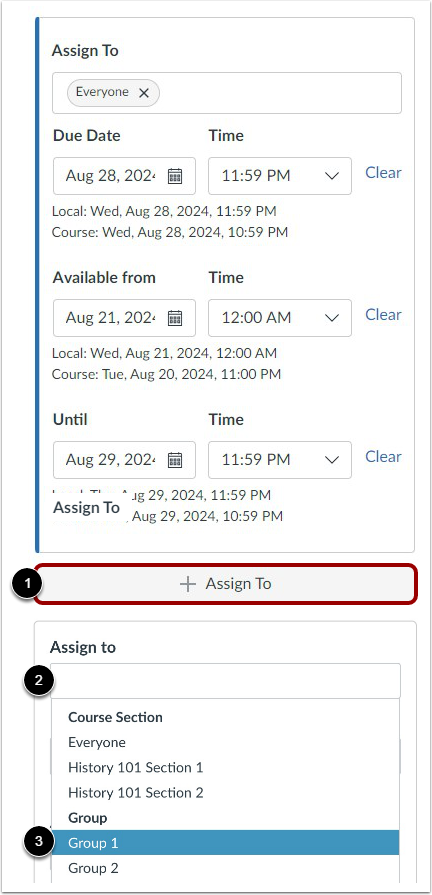 Assign Different Dates for Groups