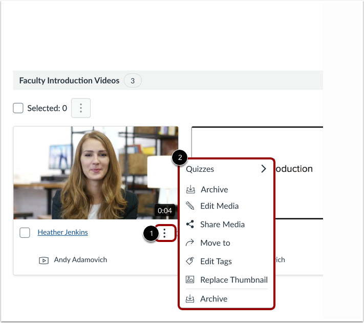 Manage Media Options