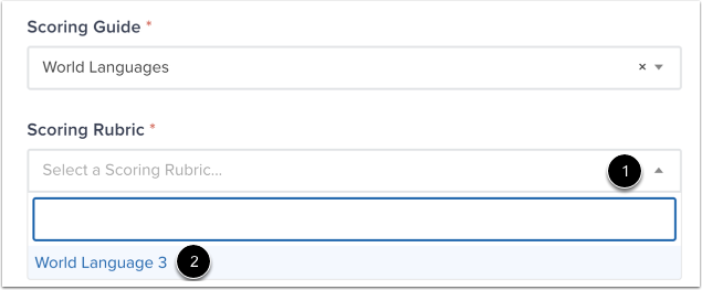 Choose Scoring Rubric