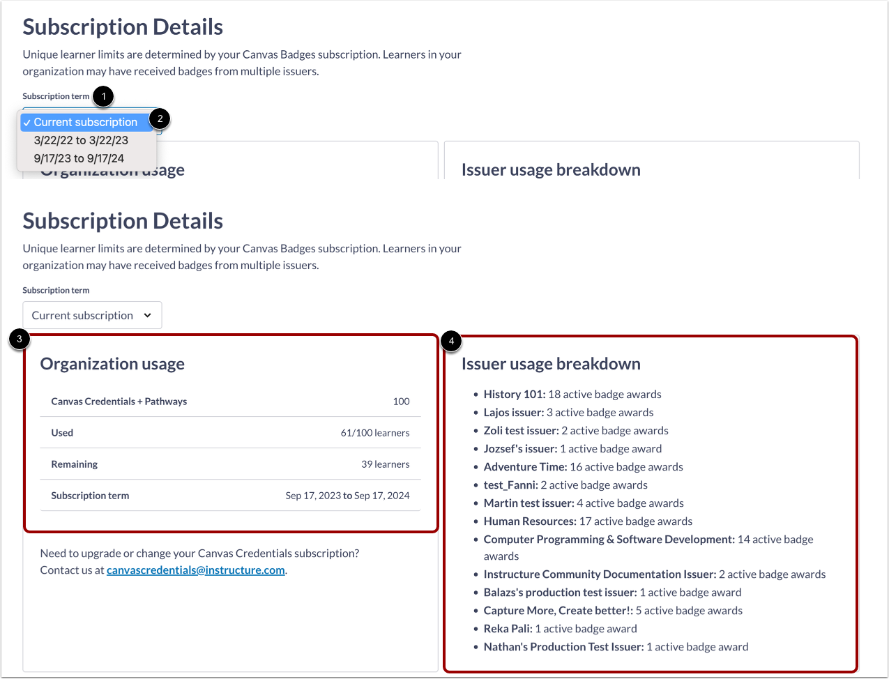 View Subscription Details