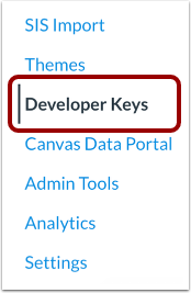 Open Developer Keys