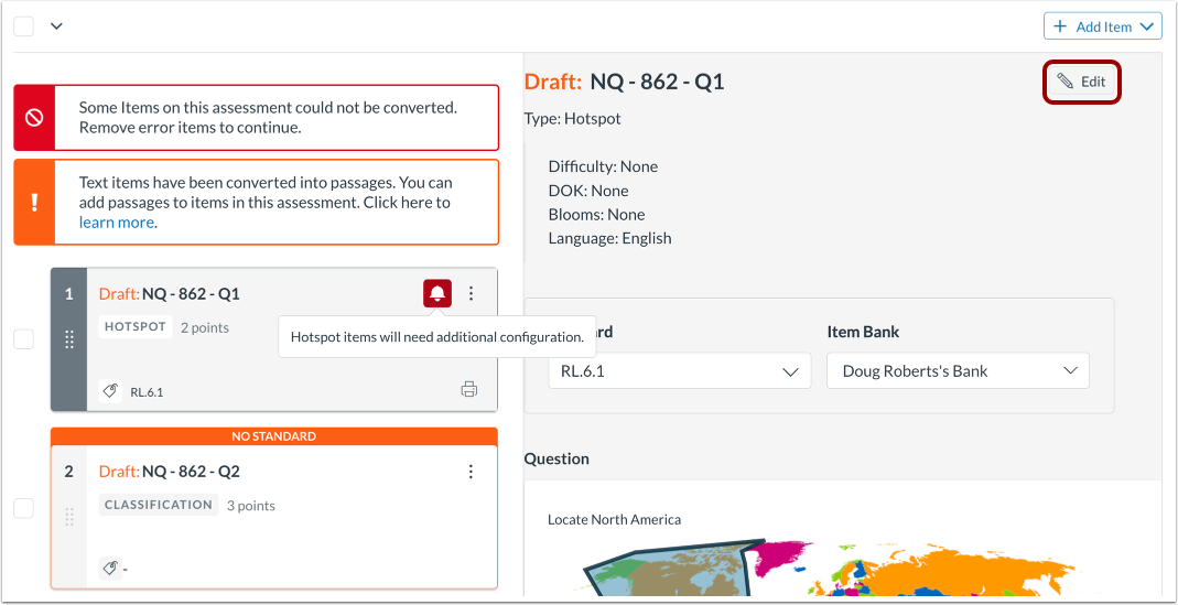 New Quizzes Hot Spot Conversion Configuration