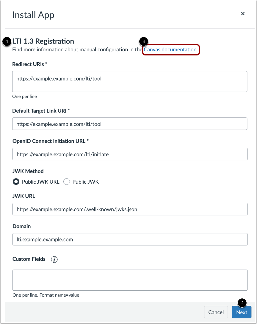 Complete LTI 1.3 Registration