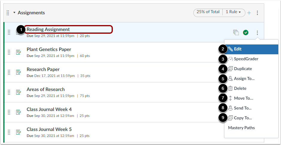Manage Individual Assignment