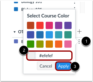 Manage Account Calendar Color