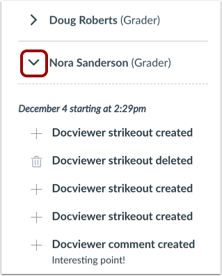 View Grader Details