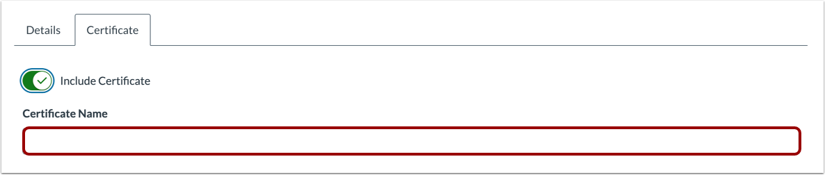 Add Certificate Name