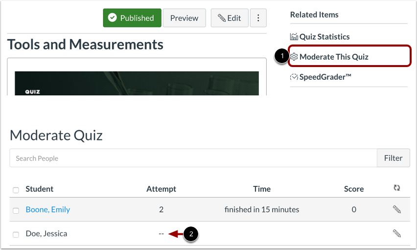 Review Quiz Attempts
