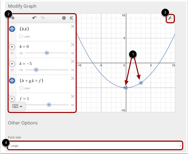 Modify Graph and More Options