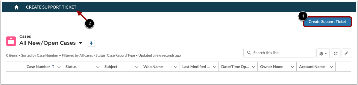 Submit Support Ticket