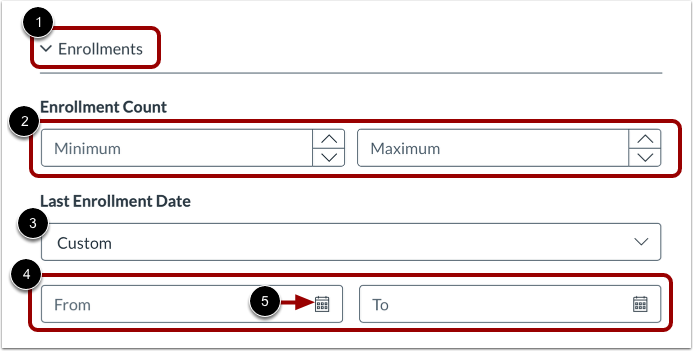 Select Enrollments Filters