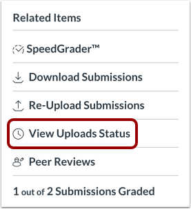 Open Upload Status Page