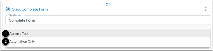 Select Task or Automation