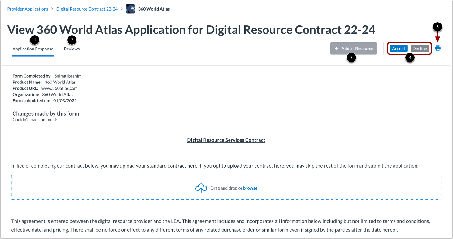 View Application Details