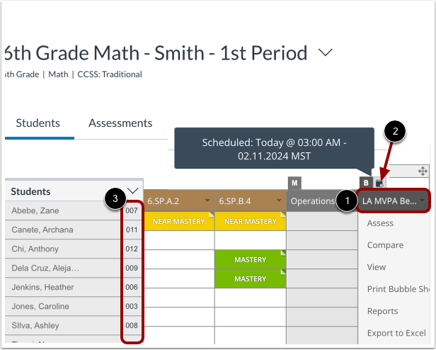 View Benchmark Availability Window