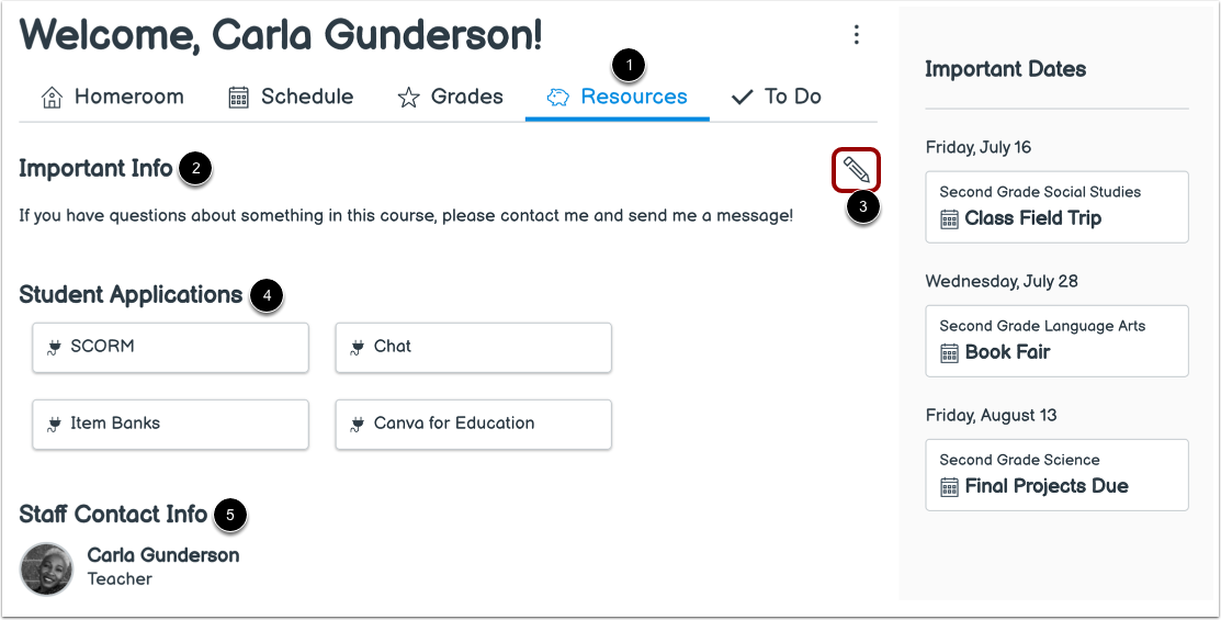 View Homeroom Resources