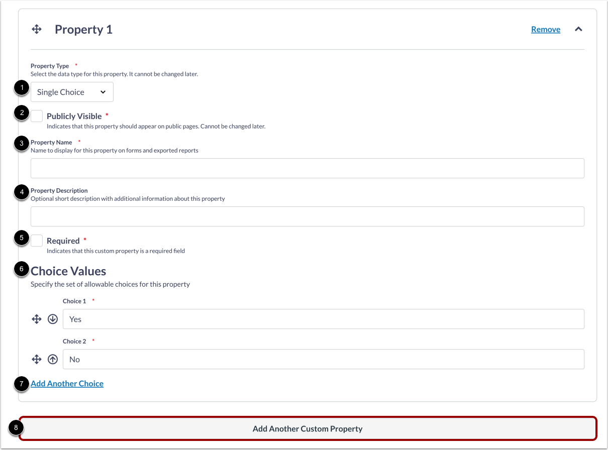 Select Custom Properties