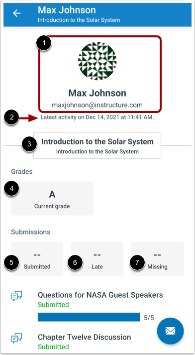 View Student Context Card