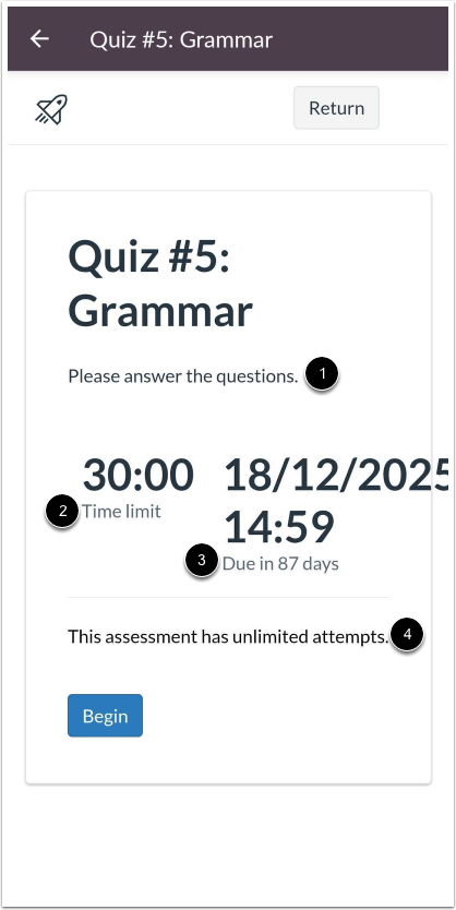 View Assessment Details