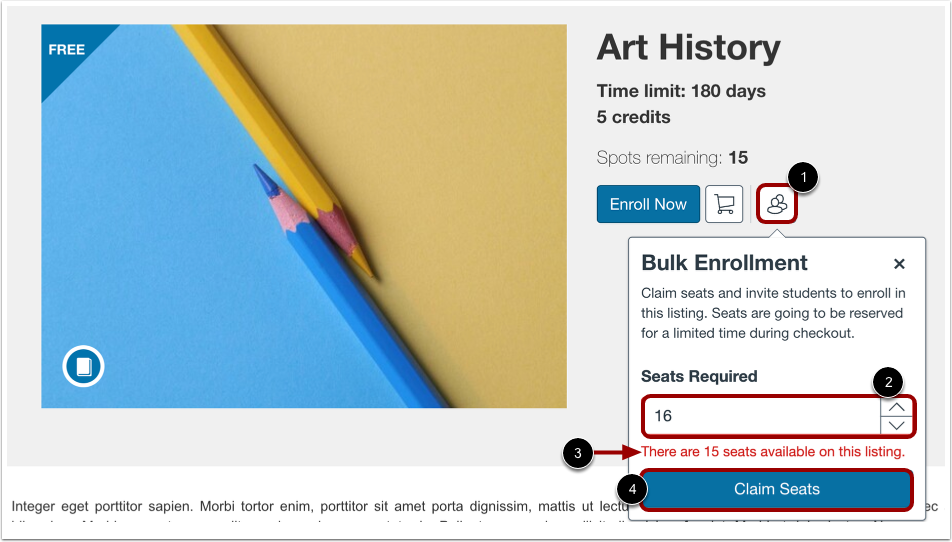 Select Bulk Purchase Options